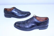 Men Allen Edmonds Dress Shoe Oxford Leather Cap Toe Black 10B Formal 91301 GUC A