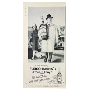 Fleischmanns Whiskey Print Ad 1963 5,5x11" Vintage 60s Alcohol Spirits - Bild 1 von 1