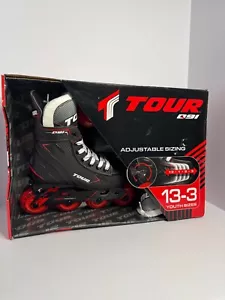 Tour Kids’ Adjustable Inline and Roller Hockey Skates - Picture 1 of 2