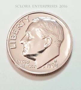 1968 S Roosevelt *PROOF* Dime **FREE SHIPPING** - Picture 1 of 2