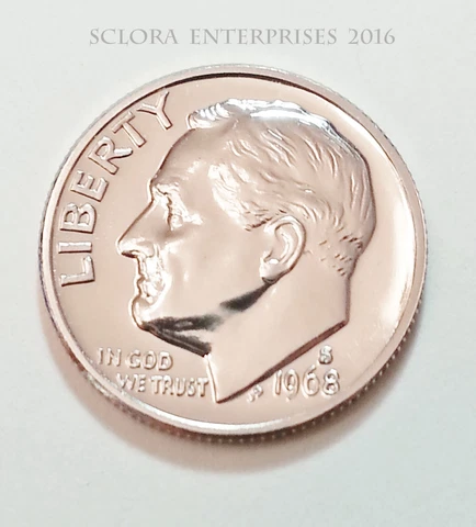 1968 S Roosevelt  *PROOF*  Dime  **FREE SHIPPING** Cover