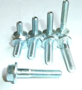 M6 FLANGE HEXAGON HEAD SERRATED METRIC BOLT SET SCREWS ZINC PLATED STEEL - Picture 1 of 19