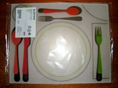KLISTRIG 4 Placemats Kids Dining Table Correct Settings 29 x 36 cm Great Gift - Image 1 of 3