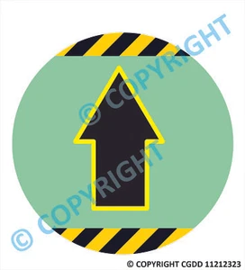 CORONA 19 Bodenaufkleber PFEIL RUND - Bild 1 von 1