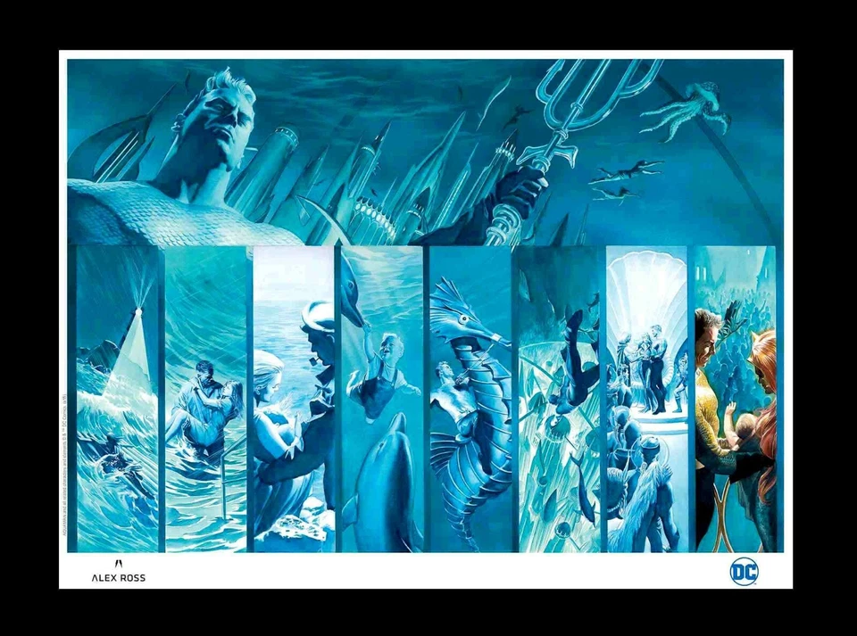 Alex Ross Origins Аквамен Супергерой Артур Карри Предыстория Дань Матовое Искусство - Изображение 1 из 1