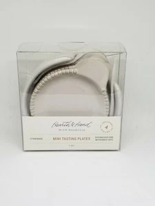 Juego de cuatro (4) mini platos de cata Hearth & Hand con magnolia con soporte...Nuevo - Imagen 1 de 10