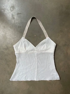 Versus Versace Silk Halter Neck Top 90s / Y2K with Diamonte Strap - Picture 1 of 5