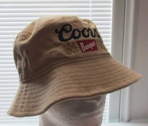 NEW Mad Engine Coors Banquet Beer Tan Corduroy Bucket Hat Vintage Style - Picture 1 of 5