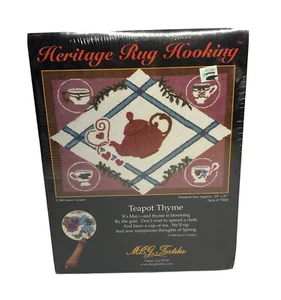Rug Hooking Kit Teapot Thyme Heritage MCG Textiles 73010 Vintage 20x27 Sealed Nw - Picture 1 of 5