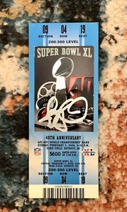 Jerome Bettis Signed Autograph 2006 Super Bowl Ticket NFL Steelers - Picture 1 of 1