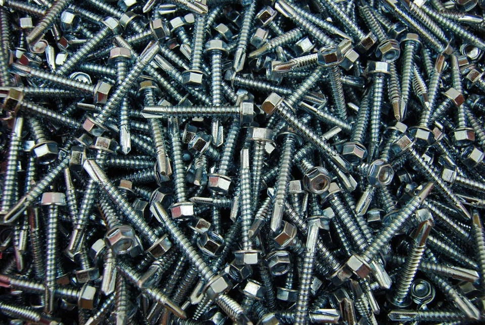 LEXAR INDUSTRIAL (400) Hex Washer Head #12 x 1-1/2 Self-Drilling #3 Tek Screw IHW