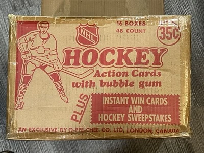 1984-85 O-Pee-Chee Hockey Empty Wax Box Case - Image 1 of 4