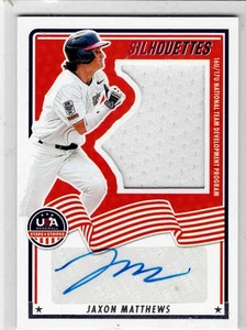 Jaxon Matthews 2025 EE. UU. Estrellas y Rayas de Béisbol Siluetas GU & Automático 065/199 - Imagen 1 de 3