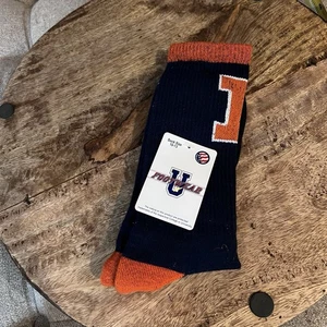 vintage university of Illinois socks 1990s Unisex 10-13 Blue - Picture 1 of 2