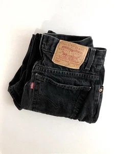 Levis 550 Womans Size 10 reg short Jeans Vintage Relaxed Tapered Mom 28" Black - Picture 1 of 10