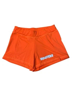 Pantalones Cortos Uniforme Naranja Hooters Elastizados Sexy Talla Pequeña Ondulación Junction Usados en Excelente Condición Foto 1 de 4