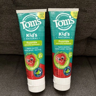 2x Tom's Natural Children's Fluoride Free Silly Strawberry Toothpaste 5.1 oz eac - Image 1 of 2