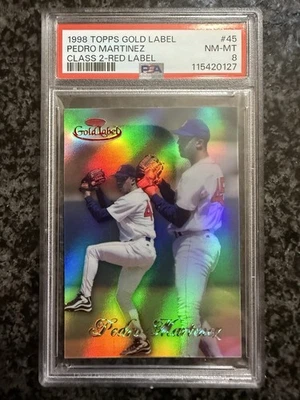 1998 TOPPS GOLD LABEL PEDRO MARTINEZ CLASS 2 RED #/50 PSA 8 - Image 1 of 2