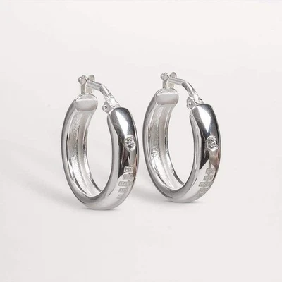 CORNELIA WEBB Sterling Silver 925 Distorted Hoop Earrings BNIB 5.2g - Imagem 1 de 4