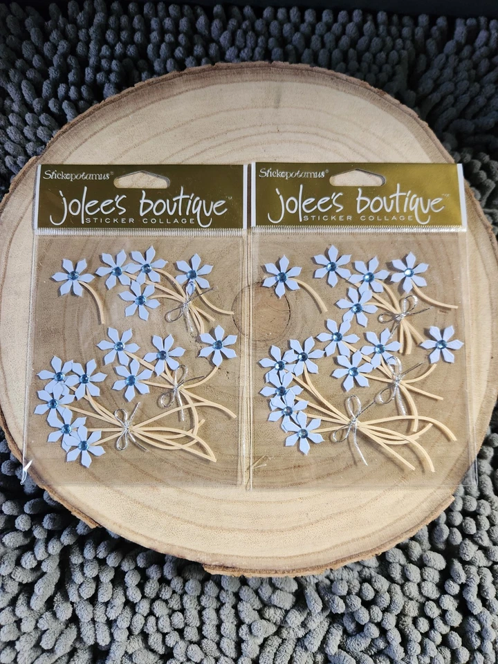 Blue Jeweled Flowers Jolee's Boutique 3d Stickers