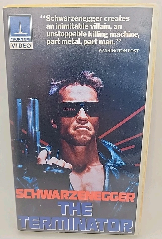 Terminator Arnold Schwarzenegger VHS Tape Original 1984 Thorn EMI Rare Hard Case - Image 1 of 4