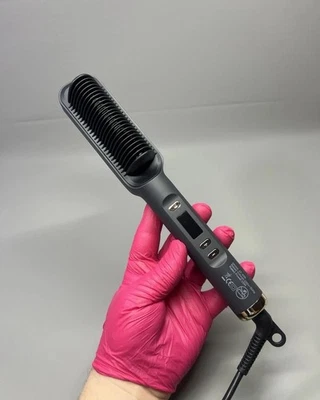 Hair Straightener Ionic Brush Comb Hot PTC Ceramic Fast Heat Up Anti Scald 230C - Image 1 of 4