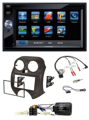 Blaupunkt Lenkrad USB Bluetooth TMC 2DIN Navigation für Nissan Micra ab 10 K13 T - Bild 1 von 4