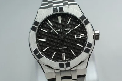 [con caja] Reloj para hombre Maurice Lacroix Aikon automático AI6008-SS002-330-1 SS negro Foto 1 de 4