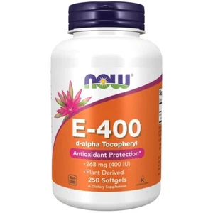 NOW Foods - E400 D Alpha Tocopheryl Acetate 268mg - 250 Softgels - Picture 1 of 4