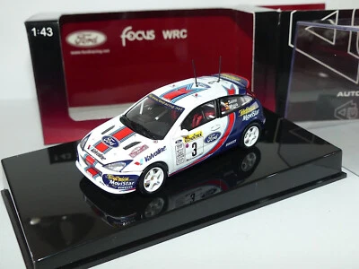 Ford Focus Rs Wrc #3 2001 Sainz Moya Rallye Monte Carlo Autoart 60111 1/43 - Immagine 1 di 2