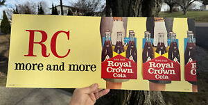 Vintage Royal Crown Cola King Size 6 Pack Advertising Sign RC Cola Nice