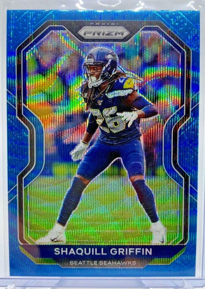 2020 Panini Prizm Shaquill Griffin /199 Blue Wave Prizm Seattle Seahawks #298 - Image 1 of 2