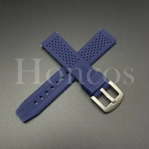 Correa de correa de reloj de silicona suave 20 22 mm liberación rápida se adapta a Tudor D/Azul EE. UU. - Imagen 1 de 4