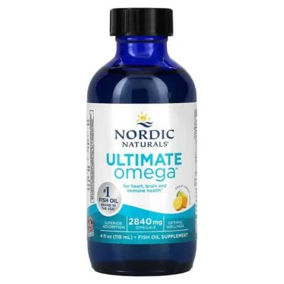 Nordic Naturals, Ultimate Omega, Lemon, 2,840 mg, 119 ml