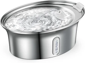 Stainless Steel Cat Water Fountain 3.2L Pet Drinking Fountain Dispenser for Cats - Picture 1 of 8