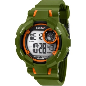 Reloj Hombre Sector Digital En Goma Verde Cronógrafo Alarma Luz R3251283003 - Imagen 1 de 2