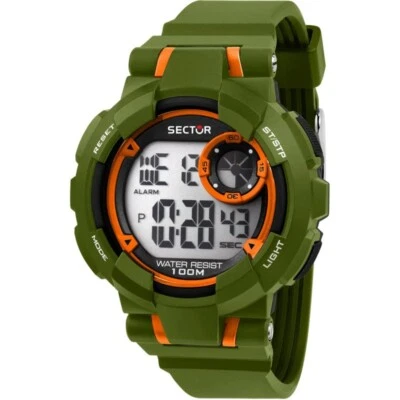 Men's Watch Sector Digital Rubber Green Chronograph Alarm Light R3251283003 - image 1 of 2