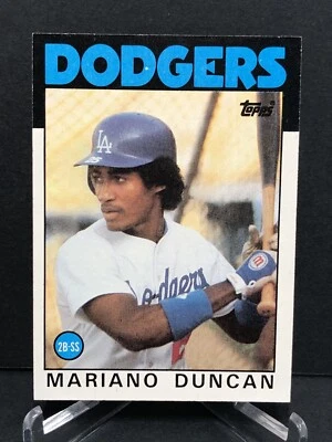 MARIANO DUNCAN 1986 Topps Baseball #602 RC - LOS ANGELES DODGERS - B - Image 1 of 2