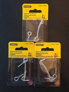 GANCHO Y OJO DE SEGURIDAD (PAQUETE DE 3) Stanley 2-1/2" galvanizado 75-0810 / CD8441 - Imagen 1 de 1