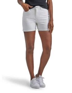 New Lee Women’s 5" Short Mid Rise Cuffed Shorts - Bright White - Size 18M - Picture 1 of 8