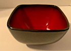 222 Fifth "Comino" Stoneware 5 3/4" Square Soup/Cereal Bowl Red & Black