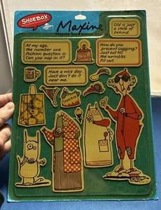 New HALLMARK SHOEBOX MAXINE & FLOYD DOG Vintage Refrigerator MAGNETS SET Outfits - Picture 1 of 3