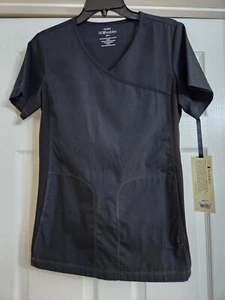 Blusa Médica Cherokee ProFlex Para Mujer Simulada Envolvente, ¡NUEVA CON ETIQUETAS! BLK XS Missy Fit. 2992 - Imagen 1 de 2