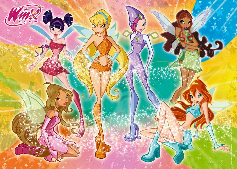 Cialda WINX COLORS Decorazione Torta Ostia o Zucchero Pasticceria