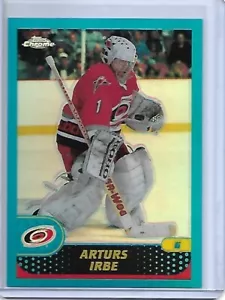 2001-02 TOPPS CHROME HOCKEY ARTUR IRBE REFRACTOR HOCKEY CARD - Picture 1 of 1