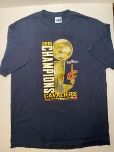 Cleveland Cavaliers 2016 NBA Finals Champions Roster T-Shirt Navy Blue Sz L? - Picture 1 of 3