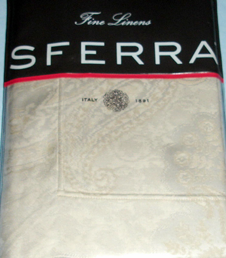 Sferra Miretta King Pillow Sham Parchment Cotton Sateen Jacquard Italy New - Image 1 of 1