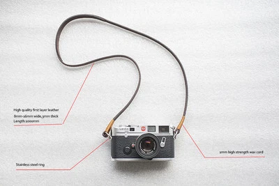 Handmade Brown Real Leather Camera Strap Neck Strap for EVIL Film Camera 01-142 - Image 1 of 4