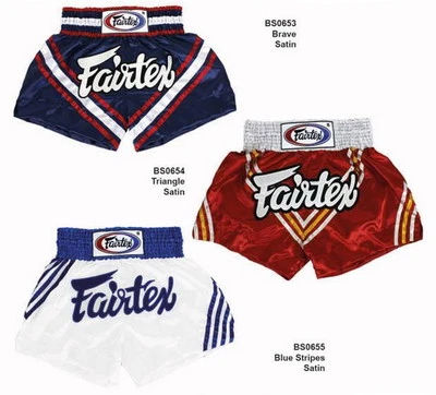 FAIRTEX MUAY THAI KICK BOXING MMA K1 FIGHTING SATIN SHORTS TRUNK BS0653 - BS0655 - Image 1 of 2