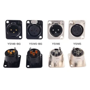 Cable Chassis Panel Mount Audio Connectors Plug Socket XLR 3-Pole - Picture 1 of 11